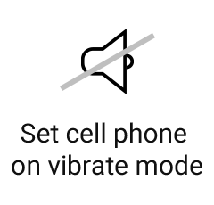 Set cell phone on vibrate mode