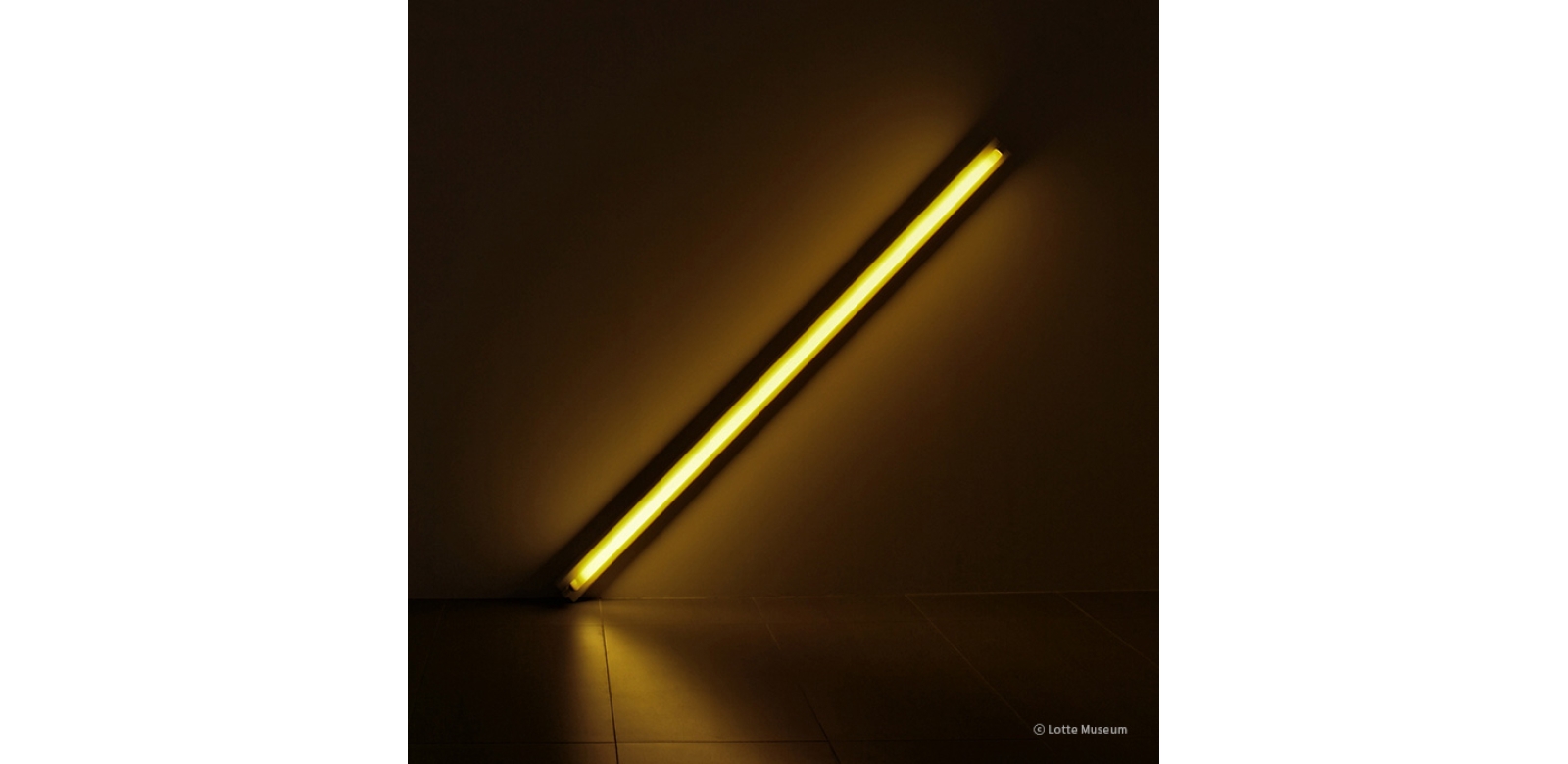 Dan Flavin, the diagonal of May 25, 1963 (to Constantin Brancusi), 1963.
